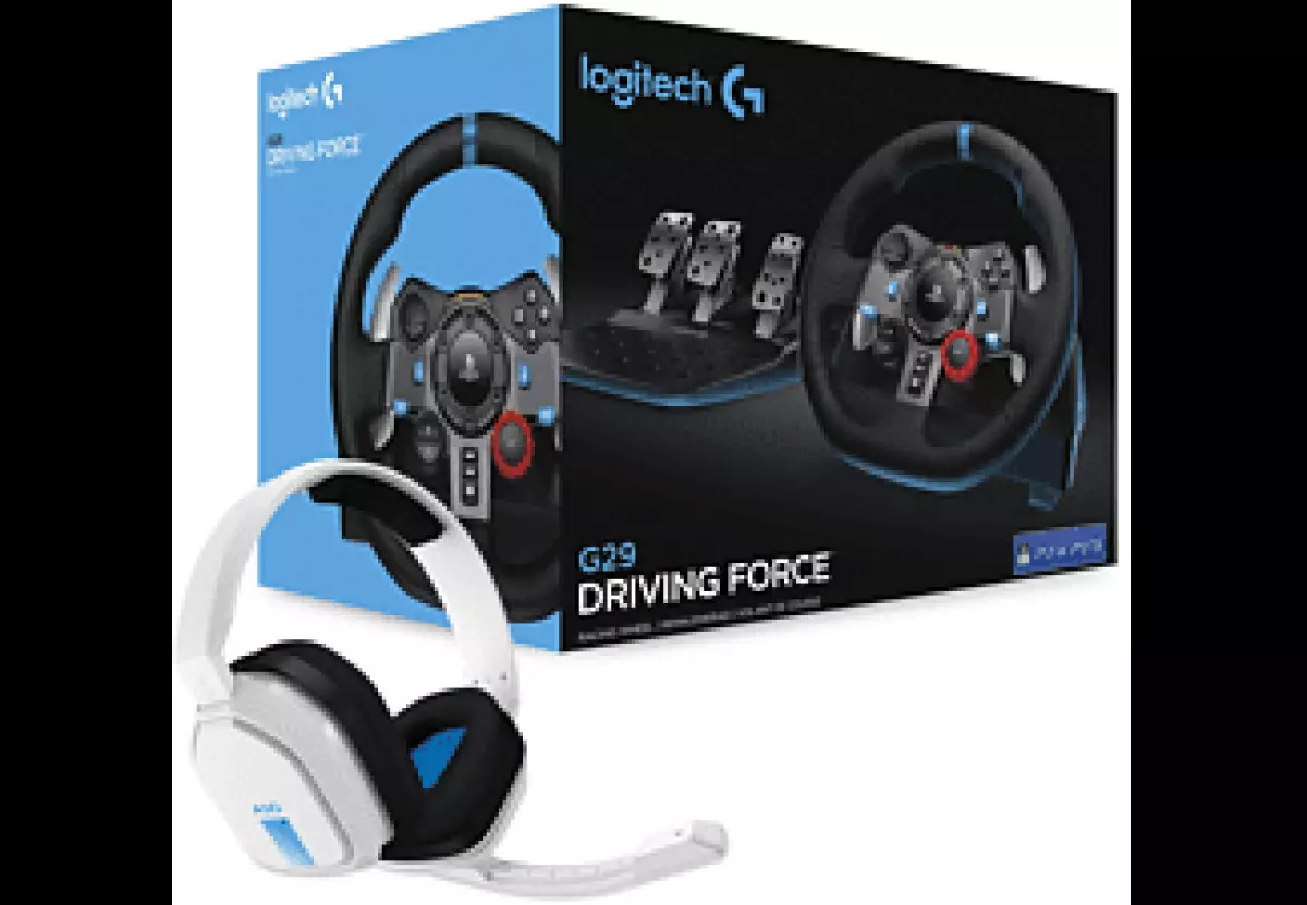 LOGITECH G29 Driving Force Rennlenkrad und Bodenpedale für PS5, PS4, PC,  Mac + Astro A10 Gen 1 Gaming Headset