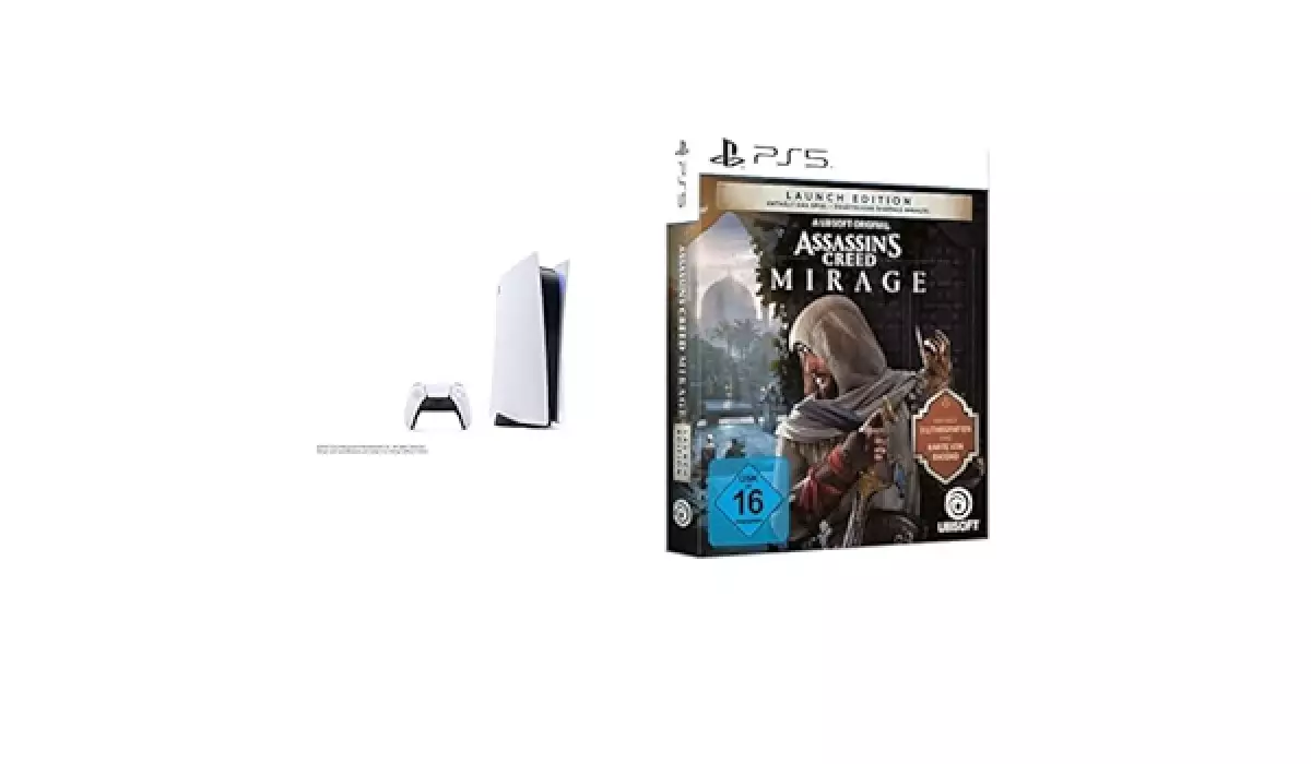 PlayStation Sony 5 + Assassins Creed Mirage Launch Edition PS5
